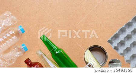 Recyclable garbage, plastic bottle, glass bottle, Recyclable garbage, plastic bottle, glass bottle, 55493556
