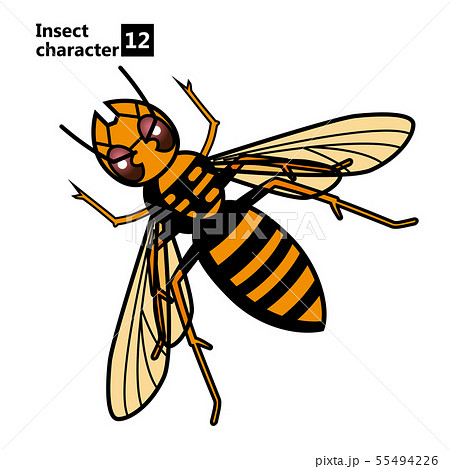 擬人化した昆虫のイラスト 害虫 蜂 スズメバチのイラスト キャラクターのイラスト素材