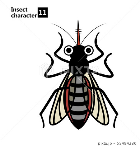 擬人化した昆虫のイラスト 害虫 蚊のイラスト キャラクターのイラスト素材
