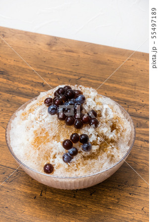黒糖タピオカかき氷 brown sugar tapioca pearl shaved ice 黒糖タピオカかき氷 brown sugar tapioca pearl shaved ice 55497189