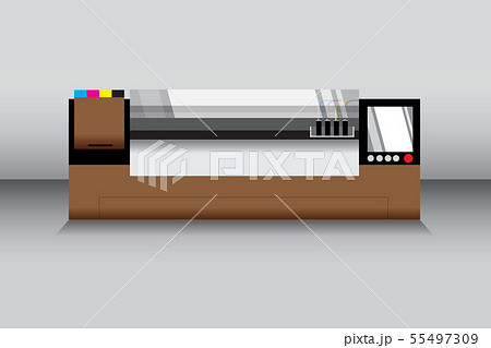 Brown large printer with silver gradient 55497309