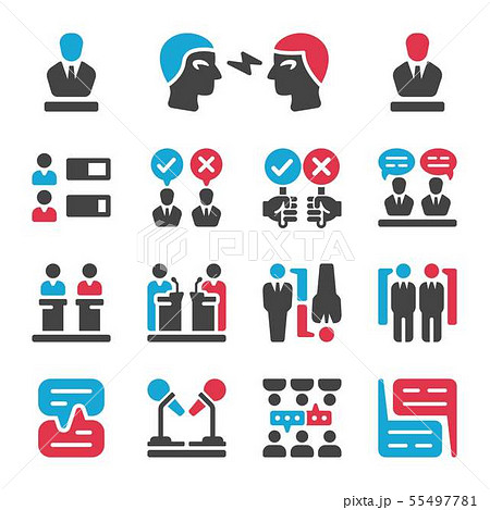 debate icon set 55497781