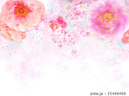 花の背景画のイラスト素材