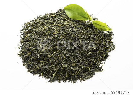 乾燥した茶葉とお茶の葉 55499713