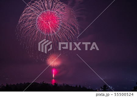 （山梨県）報湖祭、山中湖平野の花火 55500524