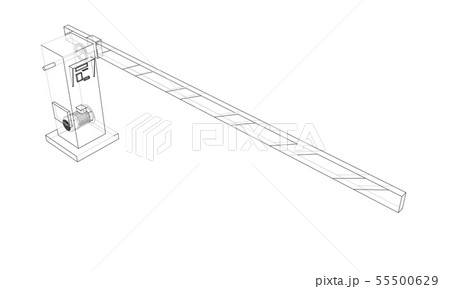 Outline Barrier gate. Vector 55500629