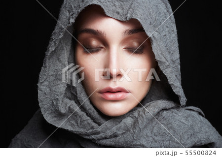 beautiful young woman in headscarf. religion beautiful young woman in headscarf. religion 55500824