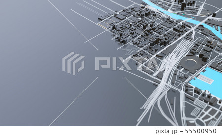 3D futuristic city architecture 3D futuristic city architecture 55500950