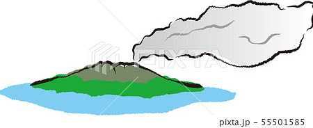 桜島　イラスト 55501585