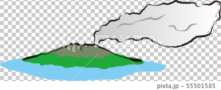 桜島　イラスト 55501585