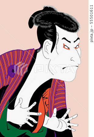 東洲斎写楽イメージ三代目大谷鬼次の江戸兵衛明るいバージョン 東洲斎写楽イメージ三代目大谷鬼次の江戸兵衛明るいバージョン 55501611