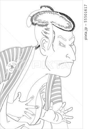 東洲斎写楽イメージ三代目大谷鬼次の江戸兵衛線 55501617