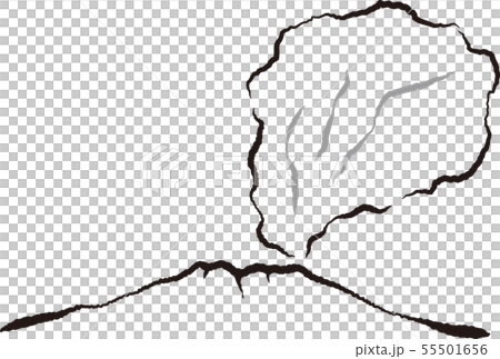 桜島　イラスト　線画 55501656