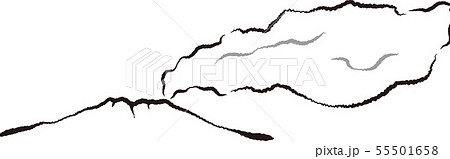 桜島　イラスト　線画 55501658