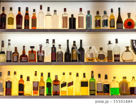 Luxury alcohol bar, beverages for cocktails 55501884