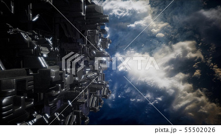 Alien UFO near Earth Alien UFO near Earth 55502026
