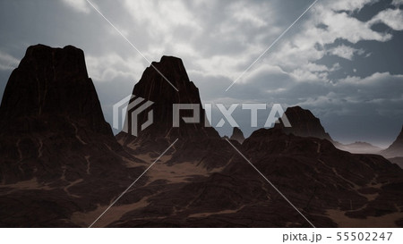 Rock Formations in the Nevada Desert 55502247