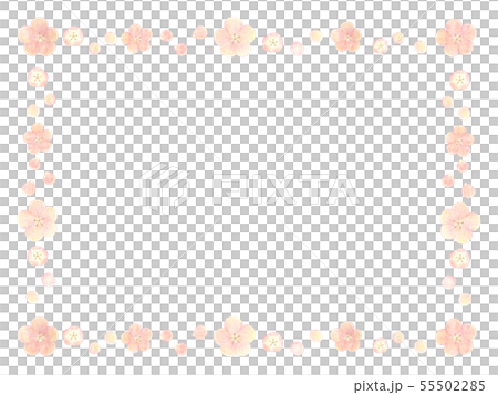 Watercolor colored pencil handwriting plum frame (1-A-1) 55502285