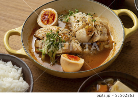 鱈のバター醤油ムニエルがメインの食卓 鱈のバター醤油ムニエルがメインの食卓 55502863