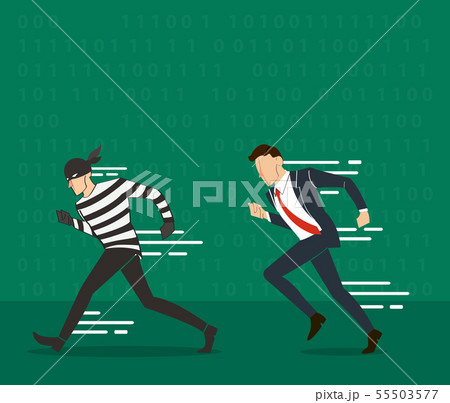 businessman catching the thief businessman catching the thief 55503577