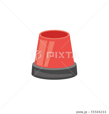 Firefighters siren or emergency alarm sign vector flat design isolated on white, 55504233