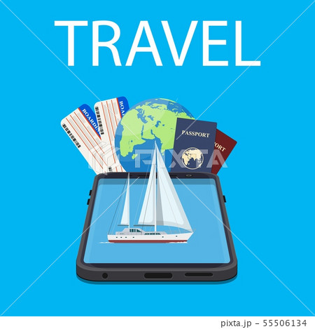 Booking travel through your mobile device. 55506134