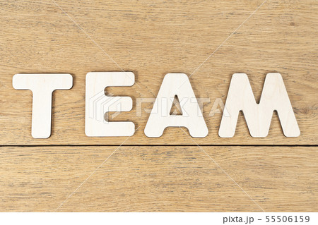 Word team on a wooden table Word team on a wooden table 55506159