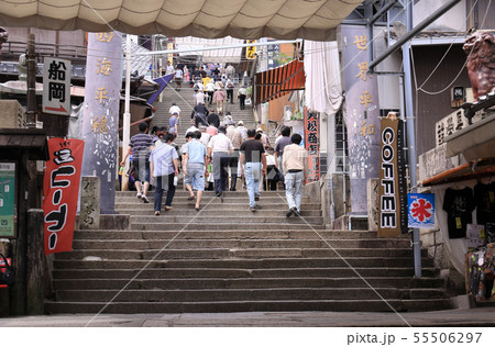 金刀比羅宮表参道の伊予土佐街道起点、坂町一之坂鳥居と一ノ坂 55506297