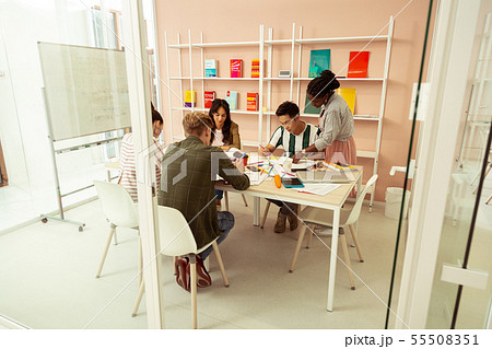 Young people visiting group lessons with pleasure 55508351