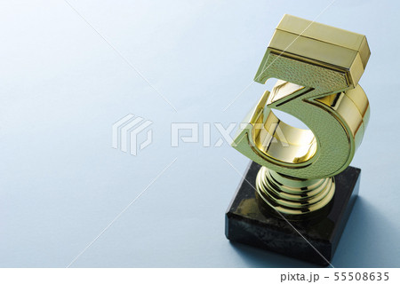 Number three gold trophy for a runner up 55508635