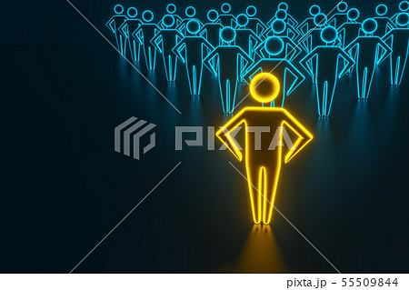 Leader in front of team of successful executives. A team of successful executives led by a great 55509844