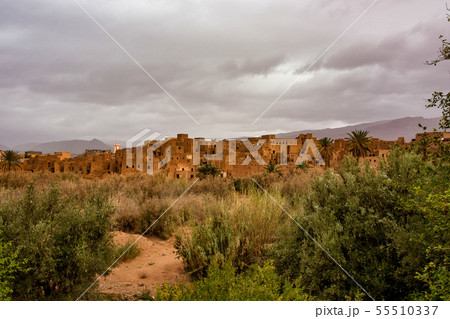 Landscape of the thousand kasbahs valley, Morocco Landscape of the thousand kasbahs valley, Morocco 55510337
