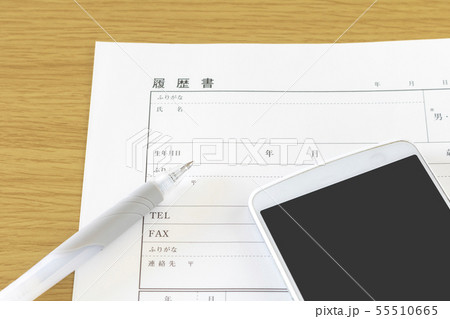 就職活動の履歴書イメージ 就職活動の履歴書イメージ 55510665