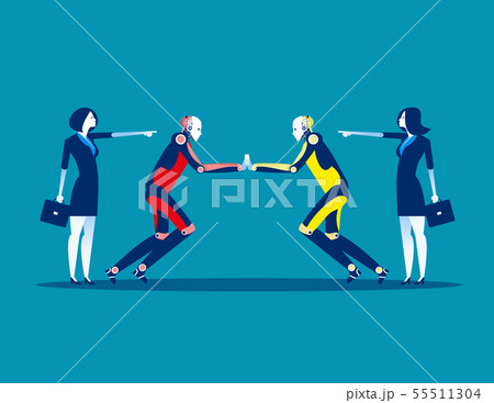 Proxy war. Competition robot technology. Concept 55511304