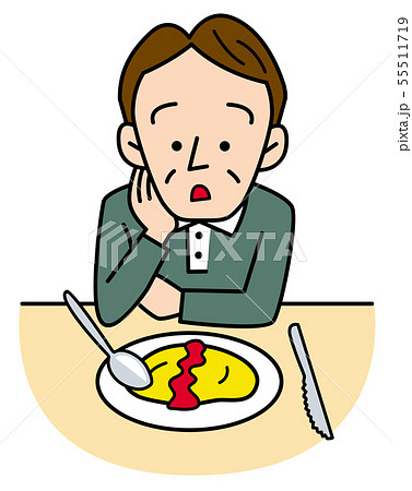食欲不振のイラスト素材