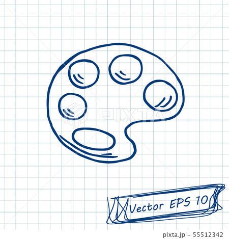 Doodle drawing on a sheet of notebook 55512342