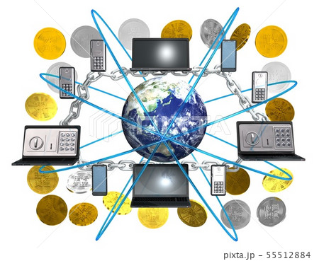 仮想通貨　暗号資産　ブロックチェーン 55512884