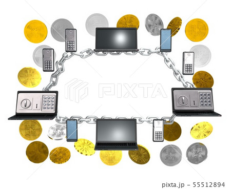仮想通貨　暗号資産　ブロックチェーン 55512894