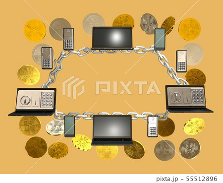 仮想通貨　暗号資産　ブロックチェーン 55512896
