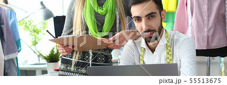 Sewing Dressmaking Concept Fashion Couturier Job 55513675