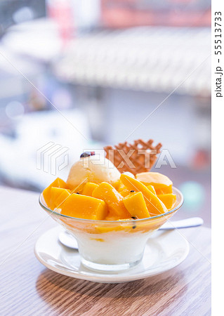 マンゴー マンゴ アイスクリーム 55513733