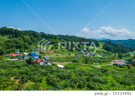 地方移住イメージ:山里風景:夏 上水内郡小川村 地方移住イメージ:山里風景:夏 上水内郡小川村 55514492