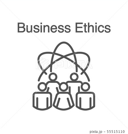 Business Ethics Solid Icon with people sharing 55515110