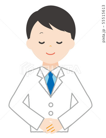 白衣の男性　おじぎ 55515613