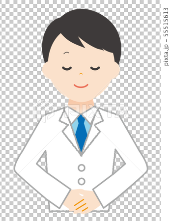 白衣の男性　おじぎ 55515613