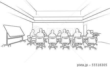 インテリアパース 会議室1 33のイラスト素材