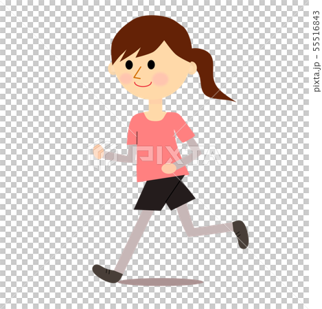 Female jogging - Stock Illustration [55516843] - PIXTA