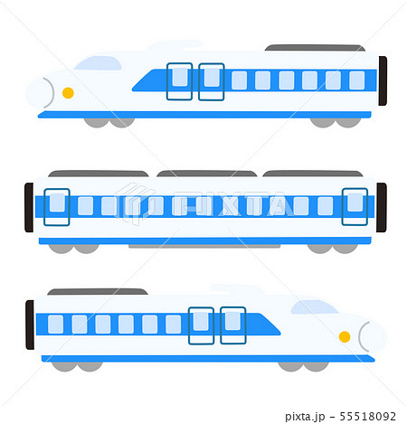 ゼロ系新幹線 アウトラインなしのイラスト素材