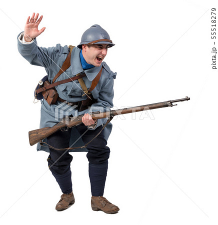French soldier 1914 1918 attack, November 11th on French soldier 1914 1918 attack, November 11th on 55518279