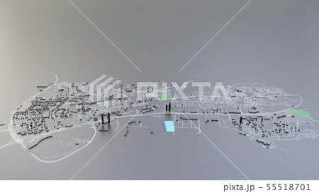 3D futuristic city architecture 55518701